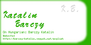 katalin barczy business card